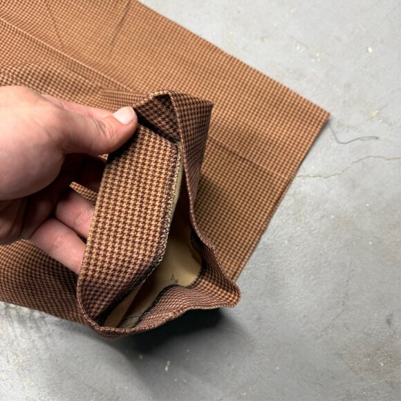 Hugo Boss Corduroy Pants Houndstooth Soft Brown "Newman" Stretch Cotton 36x32 - Picture 8 of 11